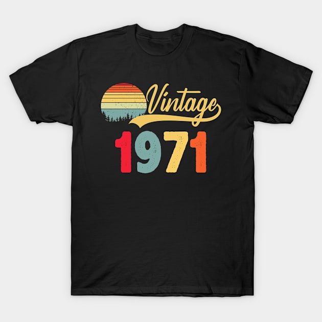 Vintage 1971 T-Shirt by CardRingDesign